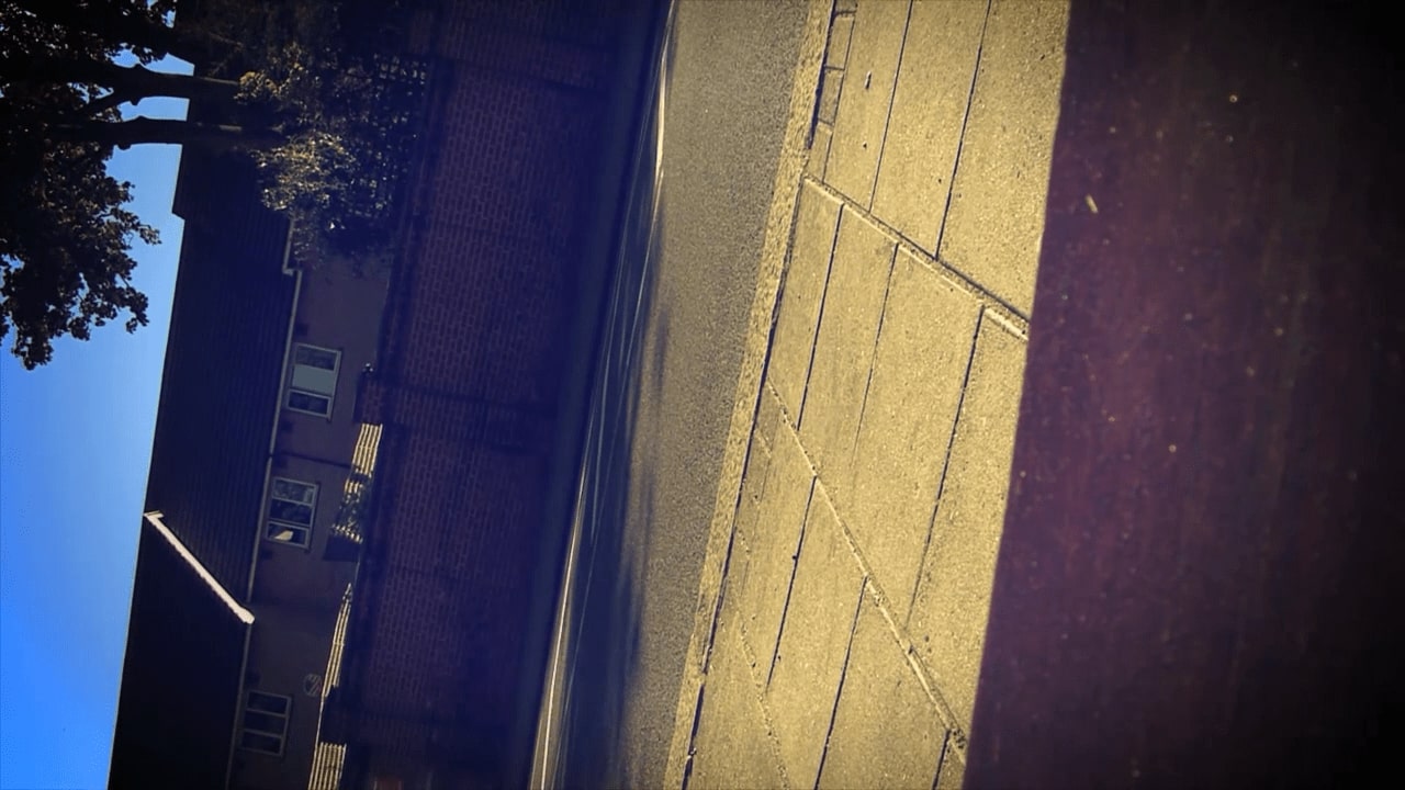 Screenshot of the main character waking up on a bench